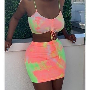 Tie Dye Tank and Skirt